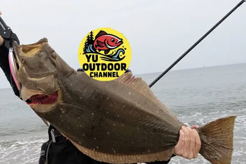 サーフから80cm越え座布団ヒラメ！ （P.N ユウ@Outdoor Channel 様）